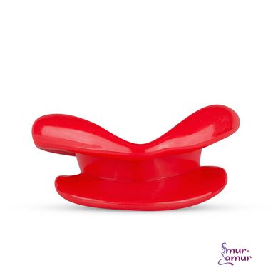 Силиконовая капа-расширитель для рта в форме губ / капа-губы XOXO Blow Me A Kiss Mouth Gag - Red фото и описание