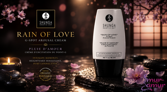 Крем для стимуляції точки G Shunga RAIN OF LOVE (30 мл), розігрівальний, накопичувальний ефект фото і опис