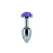 Металева анальна пробка Lux Active з трояндою - Rose Anal Plug - Purple, віброкуля в подарунок фото