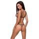Откровенные трусики-стрепы с кружевом Passion Exclusive SOLON THONG XXL/XXXL, black