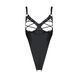 Боді з екошкіри Passion CELINE BODY 6XL/7XL black, з доступом, відкритий фото