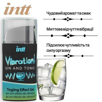 Рідкий вібратор Intt Vibration Gin Tonic (15 мл) фото і опис