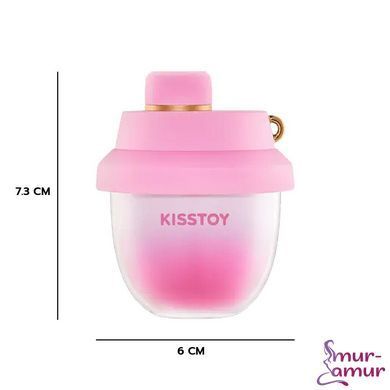 Вакуумный стимулятор-брелок KISSTOY Kiss Pods, 5 уровней интенсивности + Turbo-режим, 2 насадки фото и описание