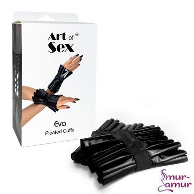 Плісовані манжети на руки Art of Sex - Eva, колір чорный фото і опис