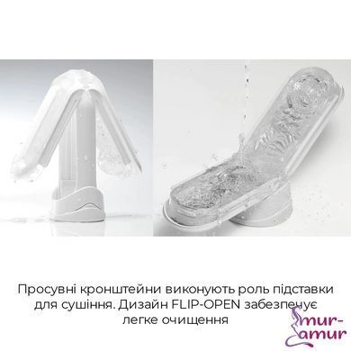 Мастурбатор Tenga Flip Zero White, изменяемая интенсивность стимуляции, раскладной фото и описание