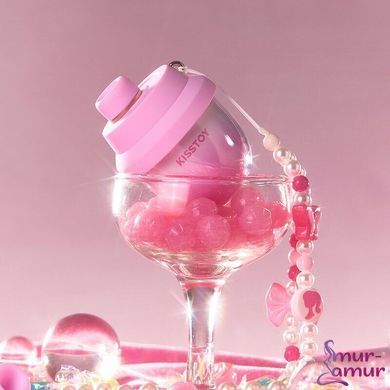 Вакуумный стимулятор-брелок KISSTOY Kiss Pods, 5 уровней интенсивности + Turbo-режим, 2 насадки фото и описание