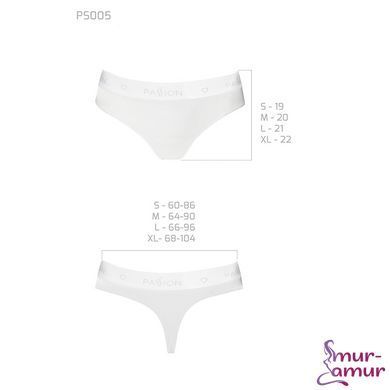 Трусики-бразилиана из хлопка Passion PS005 PANTIES L, white фото и описание