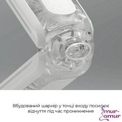 Мастурбатор Tenga Flip Zero White, изменяемая интенсивность стимуляции, раскладной фото и описание