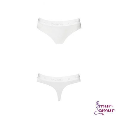 Трусики-бразилиана из хлопка Passion PS005 PANTIES L, white фото и описание
