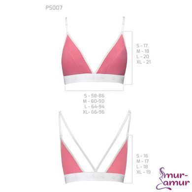 Спортивный топ с двойными бретелями Passion PS007 TOP S, pink фото и описание