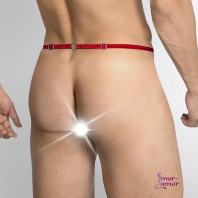 Мужские трусы XS-2XL с силиконовой анальной пробкой Art of Sex - Joni plug panties size L Red фото и описание