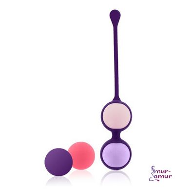 Набір вагінальних кульок Rianne S: Pussy Playballs Nude, вага 15г, 25г, 35г, 55г, монолітні, космети фото і опис