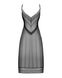 Полупрозрачная длинная сорочка Obsessive Estiqua chemise M/L, черный, ассиметричный крой фото