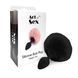 Силиконовая анальная пробка М Art of Sex - Silicone Butt plug Rabbit Tail Black, диаметр 3,5 см