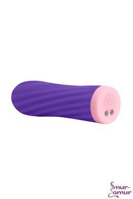 Вибропуля S Pleasures Bullets Twist & Shout Purple, фиолетовая, ребристая поверхность, 10 режимов