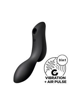 Вакуумный стимулятор с вибрацией Satisfyer Curvy Trinity 2 Black фото и описание