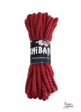 Бавовняна мотузка для шібарі Feral Feelings Shibari Rope, 8 м червона фото і опис