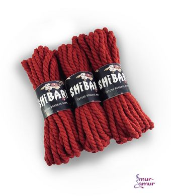 Хлопковая веревка для Шибари Feral Feelings Shibari Rope, 8 м красная фото и описание
