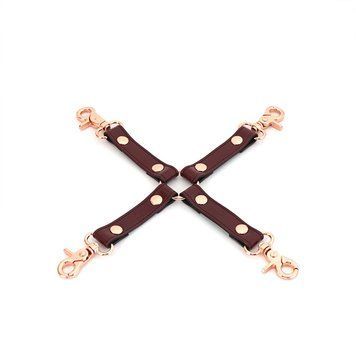 Кожаная крестовина Liebe Seele Wine Red Hogtie фото и описание