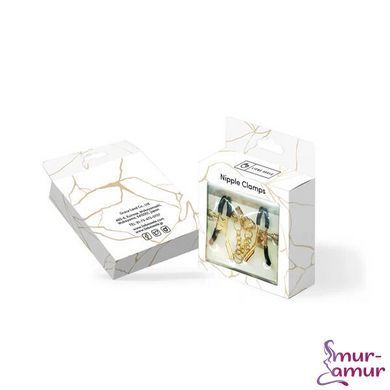 Зажимы для сосков с подвеской Liebe Seele Hollow Heart Nipple Clamps Gold фото и описание