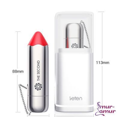 Вибропуля Leten The Second pretty pink с индукционной зарядкой, водонепроницаемая, очень мощная