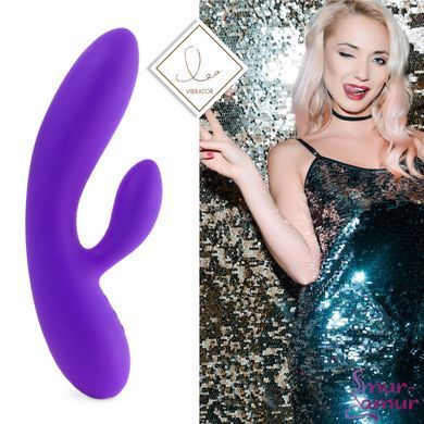 Гнучкий вібратор кролик з двома моторами FeelzToys Lea Rabbit Vibrator Medium Purple фото і опис