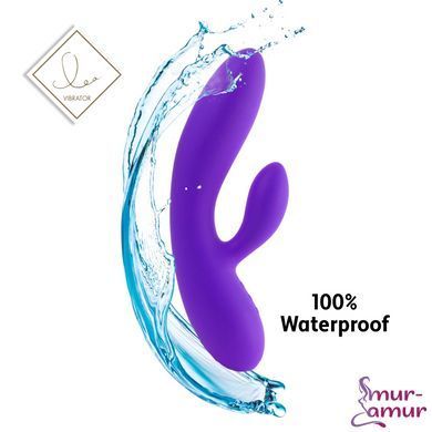 Гнучкий вібратор кролик з двома моторами FeelzToys Lea Rabbit Vibrator Medium Purple фото і опис