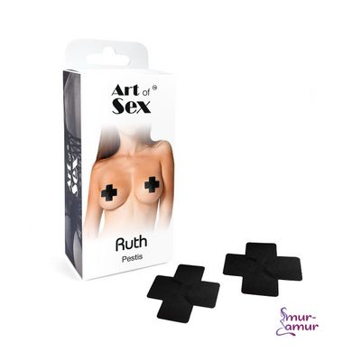 Сексуальные наклейки на грудь Art of Sex - Ruth. Черный фото и описание