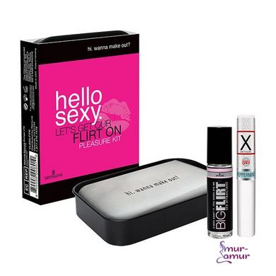 Подарочный набор для флирта Sensuva Hello Sexy (стимулирующий бальзам для губ и феромоны) фото и описание