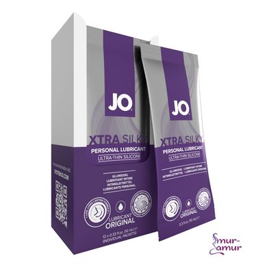 Набор лубрикантов Foil Display Box – JO Xtra Silky Silicone – 12 x 10ml фото и описание