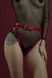 Гартери Feral Feelings - Belt Briefs, трусики, натуральна шкіра, колір червоний фото