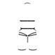 Комплект білизни MORGAN SET OpenBra black S/M - Passion Exclusive: стрепи: трусики, ліф, пояс фото