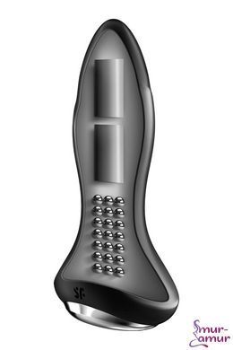 Анальна смарт-вібропробка із перлинним масажем Satisfyer Rotator Plug 1+ Black фото і опис
