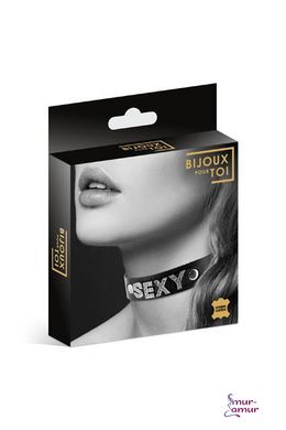 Чокер со стразами Bijoux Pour Toi - SEXY, натуральная кожа фото и описание