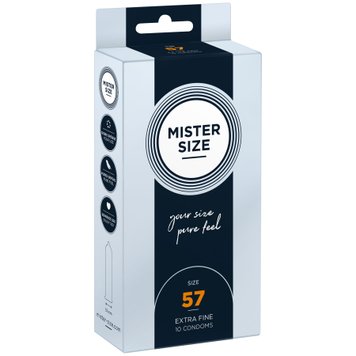 Презервативы Mister Size - pure feel - 57 (10 condoms), толщина 0,05 мм фото и описание