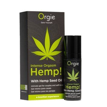 Возбуждающий гель для пар Orgie Hemp! Intense Orgasm, 15 мл, тепло-холод, эффект сильной вибрации фото и описание