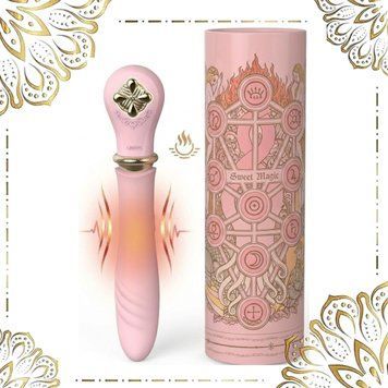 Пульсатор с подогревом Zalo Sweet Magic - Desire Fairy Pink, турбо режим