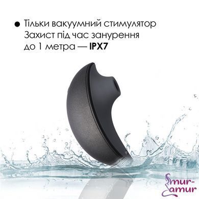 Вакуумний кліторальний смарт-стимулятор Svakom Pulse Galaxie Midnight Black, проєктор зоряного неба фото і опис
