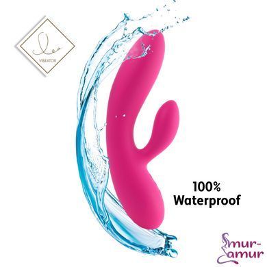 Гнучкий вібратор кролик з двома моторами FeelzToys Lea Rabbit Vibrator Rubine Red фото і опис