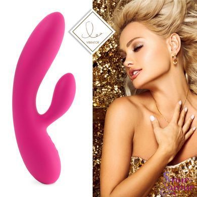 Гнучкий вібратор кролик з двома моторами FeelzToys Lea Rabbit Vibrator Rubine Red фото і опис