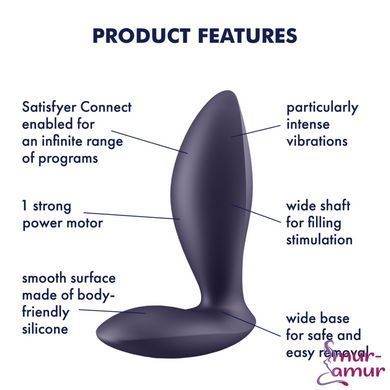Анальна смарт-пробка з вібрацією Satisfyer Power Plug, дуже потужна фото і опис