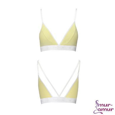 Спортивный топ с двойными бретелями Passion PS007 TOP L, yellow фото и описание