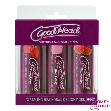Разогревающие гели для орального секса Doc Johnson GoodHead &ndash; Warming Head (3 вкуса) фото и описание