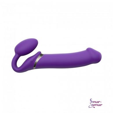 Безремневой страпон с вибрацией Strap-On-Me Vibrating Violet XL, диам. 4,5см, пульт ДУ, регулируемый фото и описание