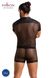 Комплект сетчатого мужского белья Passion 052 Set Michael S/M Black, рубашка, боксеры, заклепки фото