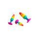 Силіконова анальна пробка Wooomy Hiperloo Silicone Rainbow Plug L, діаметр 3,9 см, довжина 13,1 см