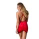 Сорочка приталена з відкритою спиною LENA CHEMISE red 4XL/5XL - Passion, трусики фото