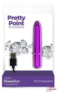 Віброкуля PowerBullet - Pretty Point Rechargeable Bullet Purple