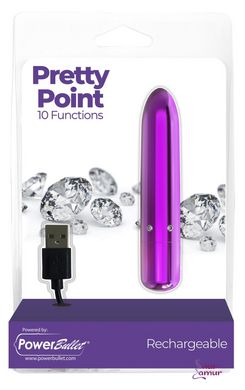 Вибропуля PowerBullet - Pretty Point Rechargeable Bullet Purple фото и описание