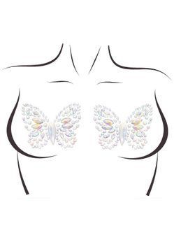 Пэстис-бабочки из кристаллов Leg Avenue Chrysallis nipple sticker, наклейки, светятся в темноте фото и описание